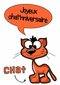 Joyeux chat d'anniversaire éclatant